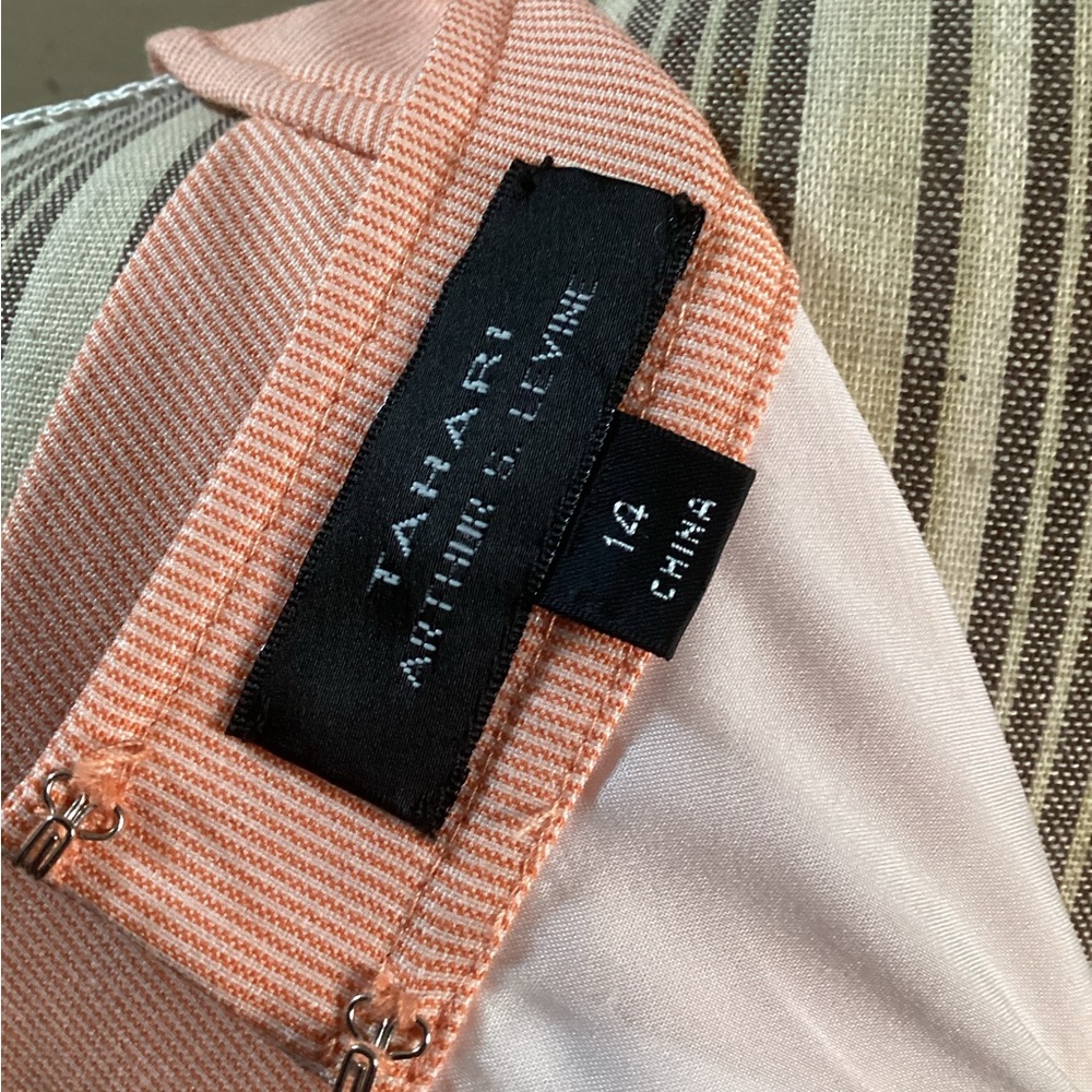 Tahari Arthur S. Levine Peach Stripes Dress & Blaizer - Picture 13 of 13